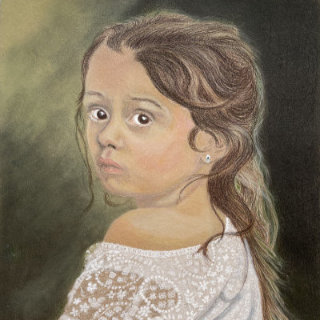 Lightfast Colour Pencil drawing of girl