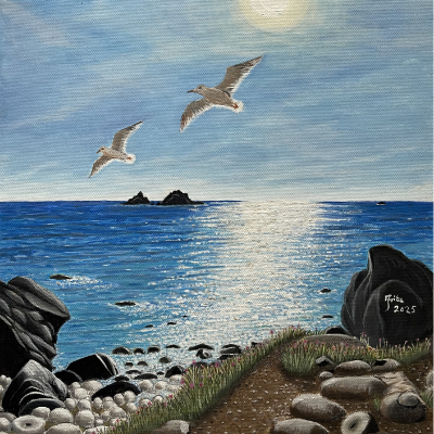 Porth Nanven in Summer Cornwall
